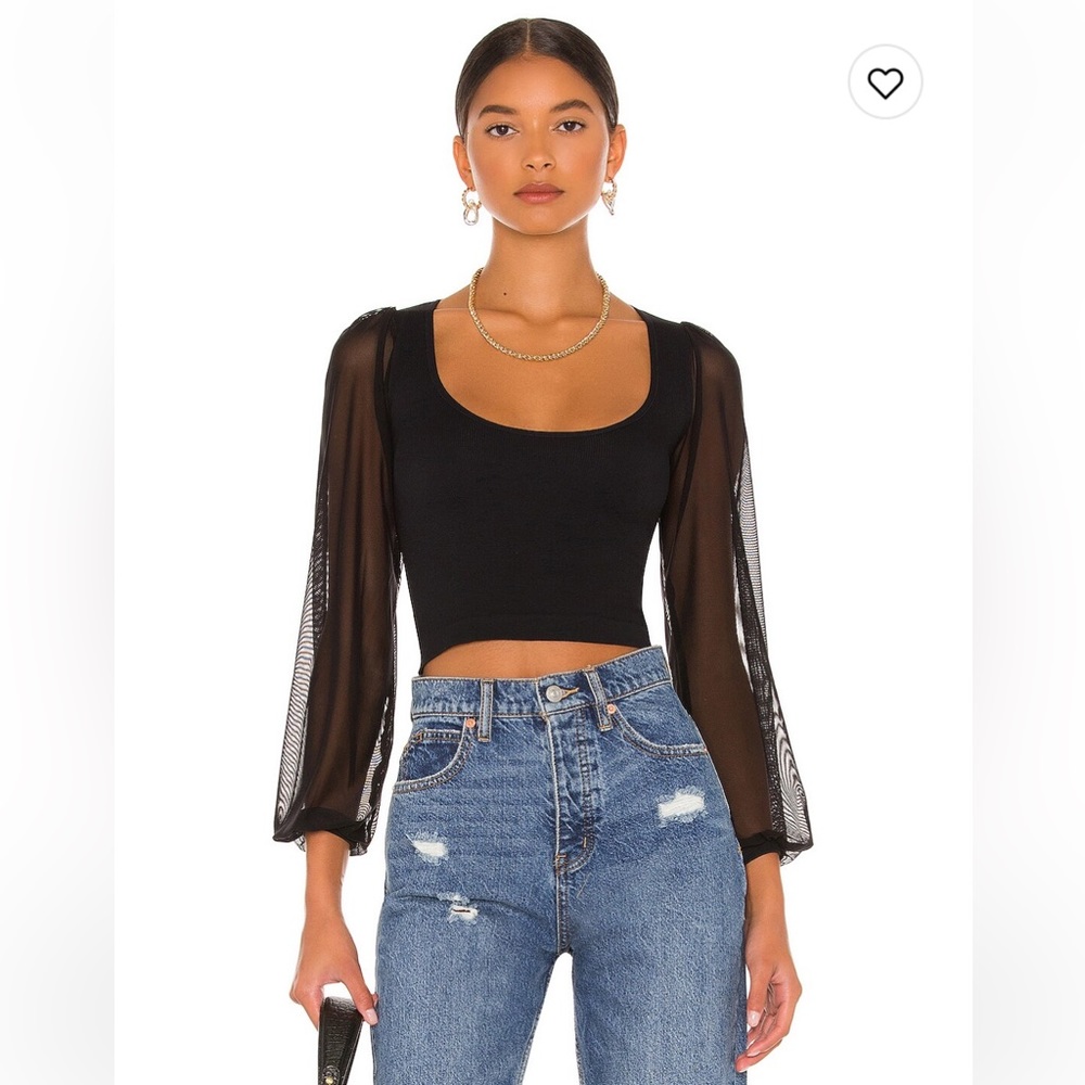 Free People Lost in Love Seamless Top in Black - XS/S